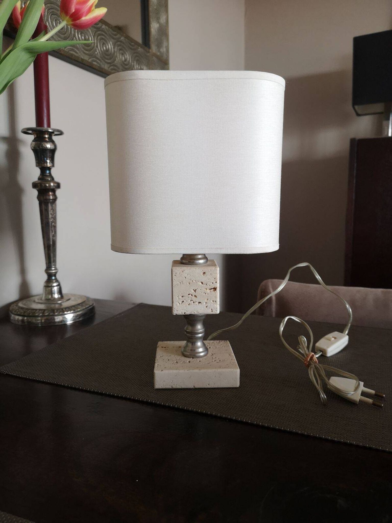 Lampe en travertin - Années 1960/70