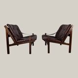 Pair of Scandinavian designer armchairs by Torbjorn Abdal, 1960s.