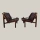 Pair of designer Scandinavian armchairs by Torbjorn Abdal, 1960s.