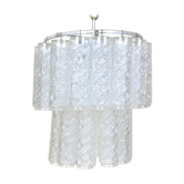 Metal chandelier and molded glass from the middle of the twentieth century