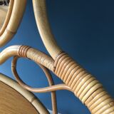 Old rattan hairdresser with stool