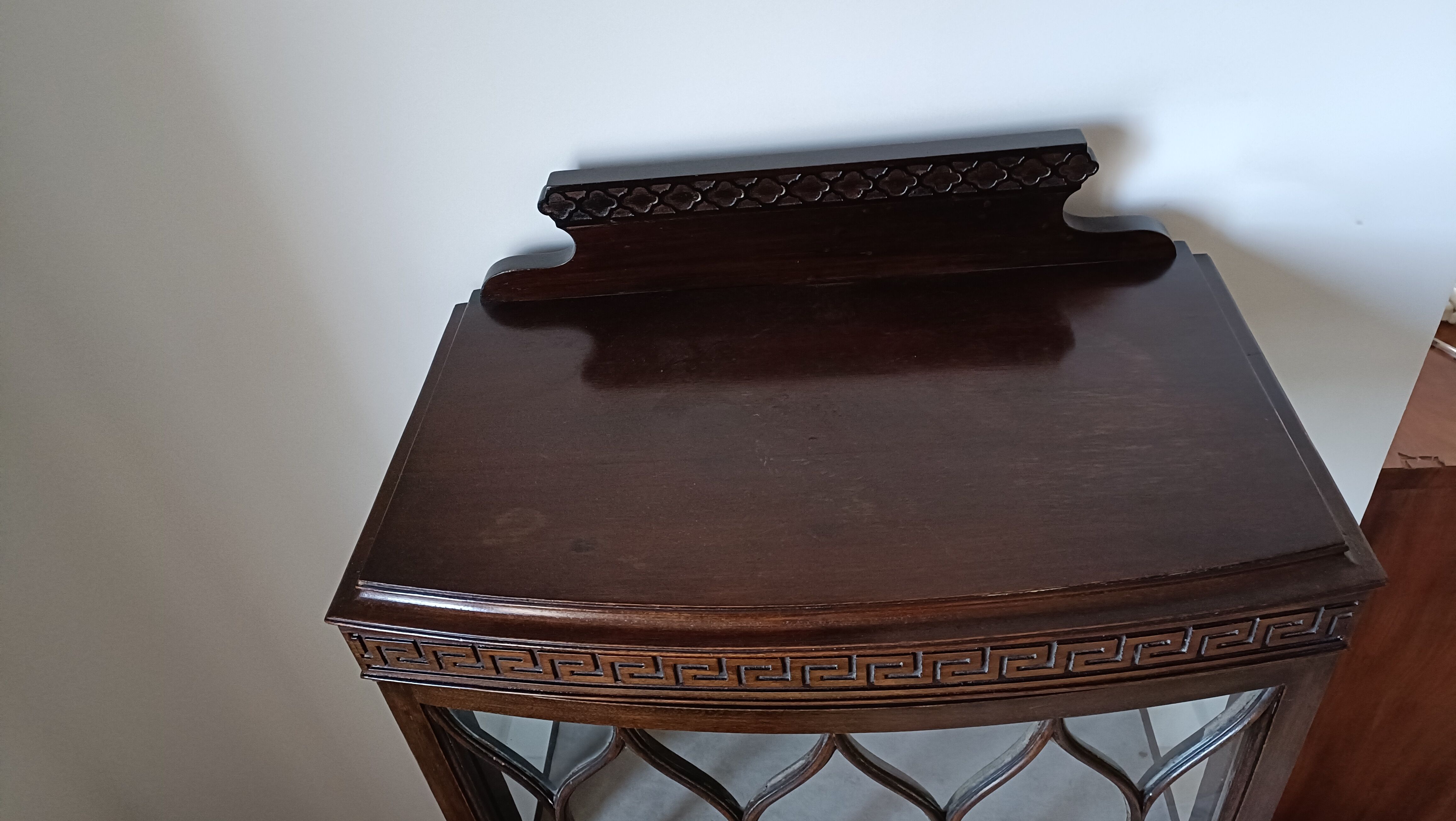 Vitre anglaise acajou
