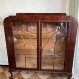 Varnished wooden display case