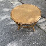 Vintage rattan table