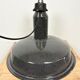 Large Industrial Grey Enamel Factory Lamp with Cast Iron Top, 1960s