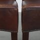 Set of 6 cognac-colored cowhide Art Deco design dining room chairs