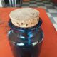 Blue glass jar