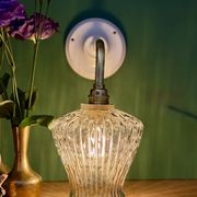 Vintage glass tulip wall light