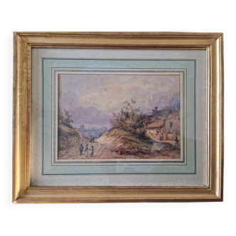 Gaspard Gobaut (1814-1882), aquarelliste au ministère de la guerre - Aquarelle sur papier - Paysage