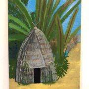 African Case oil painting