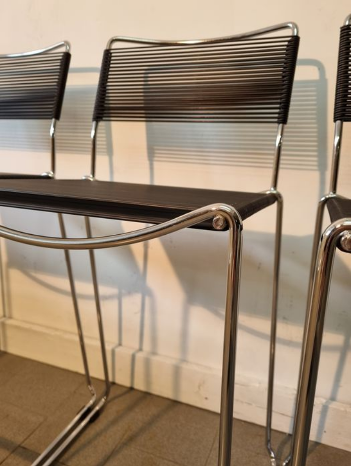 High stools Spaghetti dark gray design Giandomenico Belloti , edit by Alias