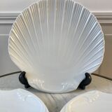 Set of 3 dishes Shell in Limoges porcelain