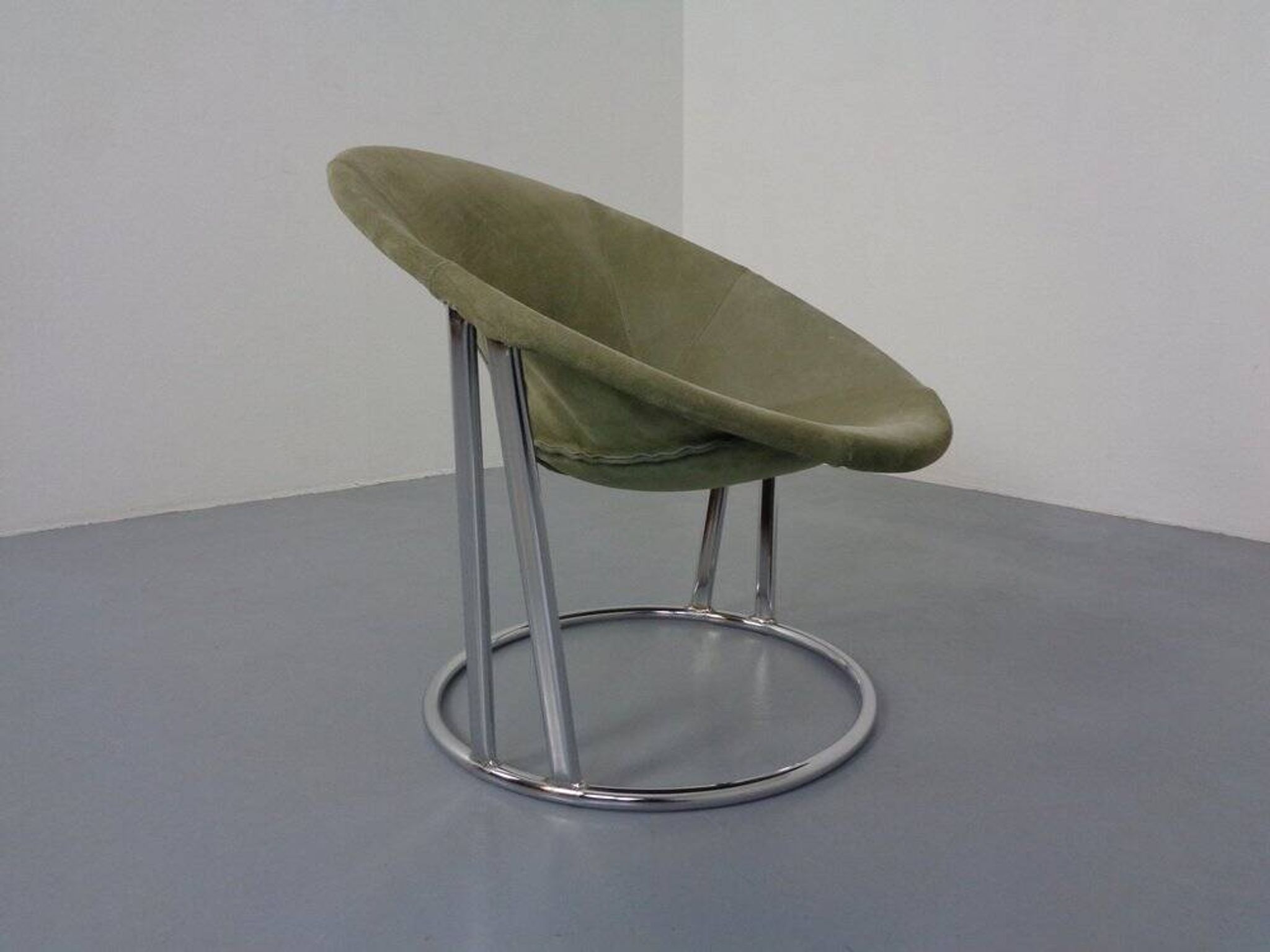 Vintage Suede Lounge Chair by Lusch Germany, 1960s