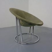 Vintage Suede Lounge Chair by Lusch Germany, 1960s