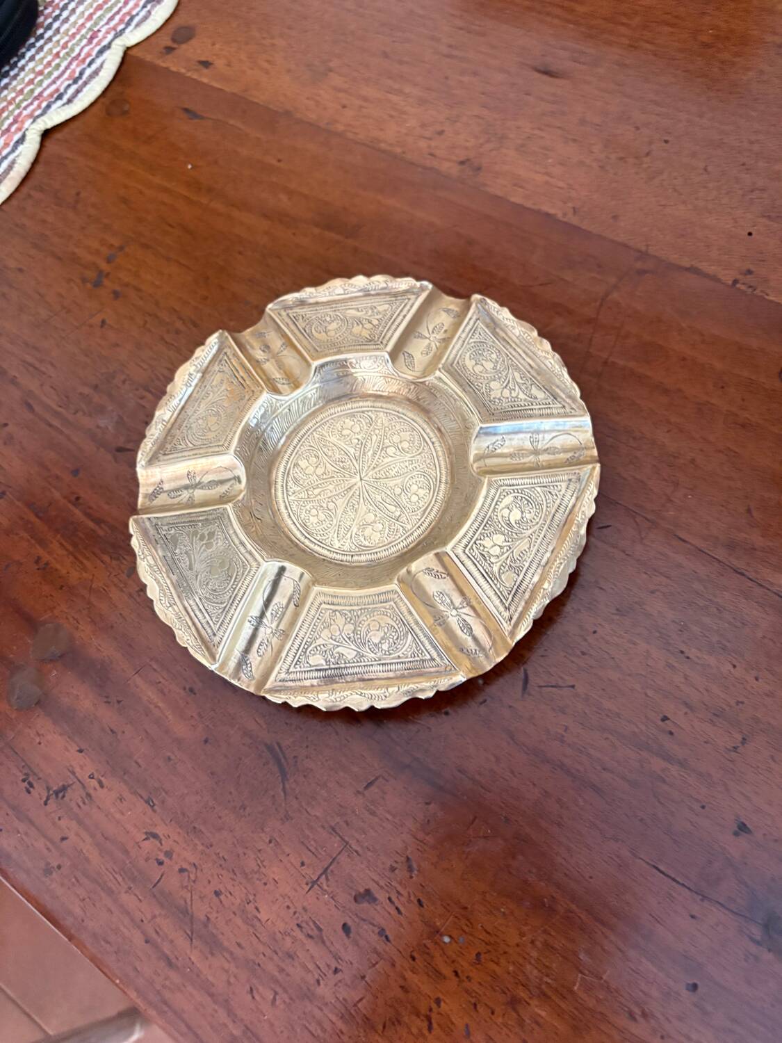 Coupelle cendrier laiton