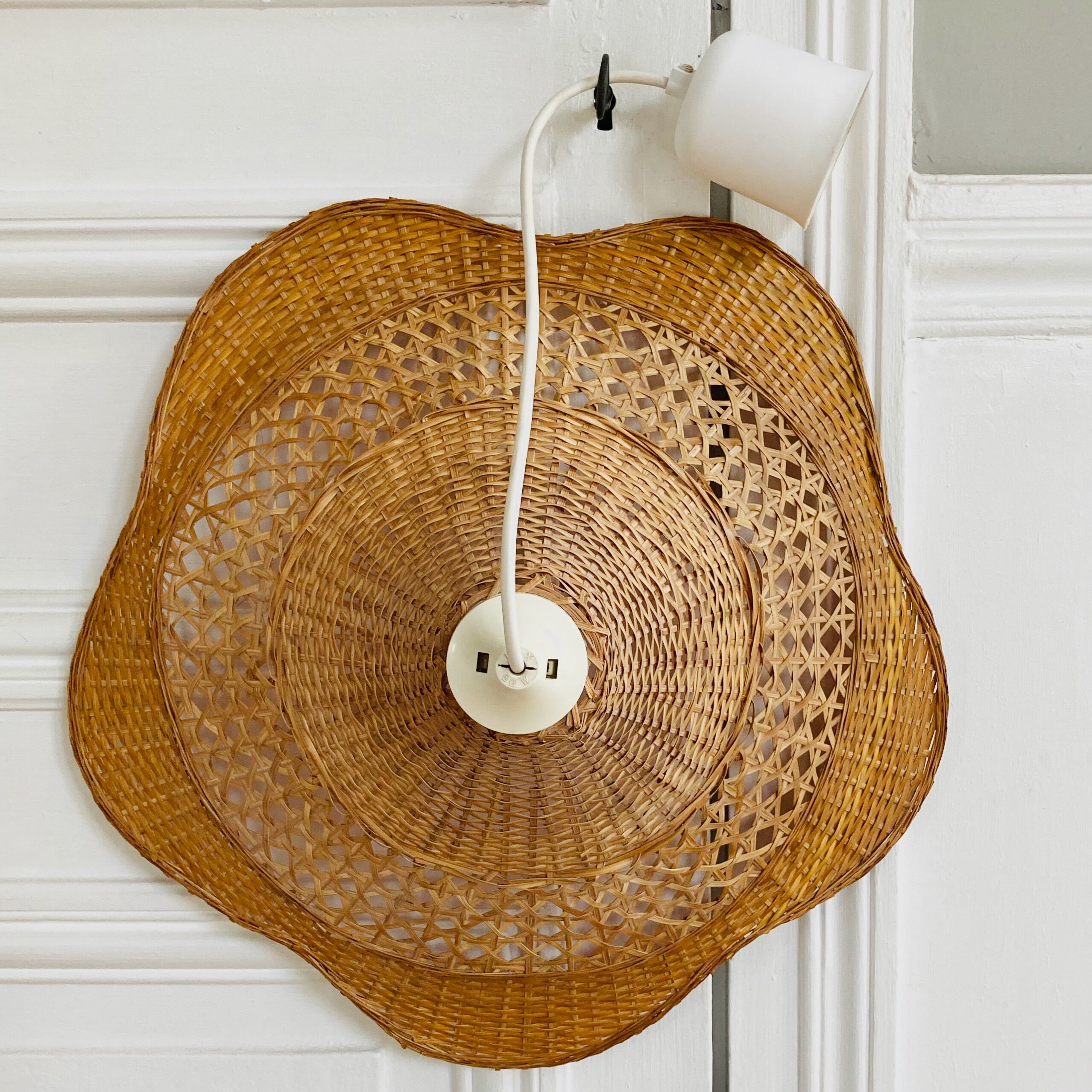 Hanging flower in wicker rattan