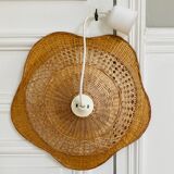 Hanging flower in wicker rattan