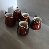 5 small milk pots/bistro cream