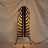 Openwork stainless steel table lamp, Sweden, 1990