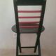 Folding chair 80s red and black