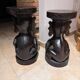 Lot de tabourets / sellettes en bois sculpté