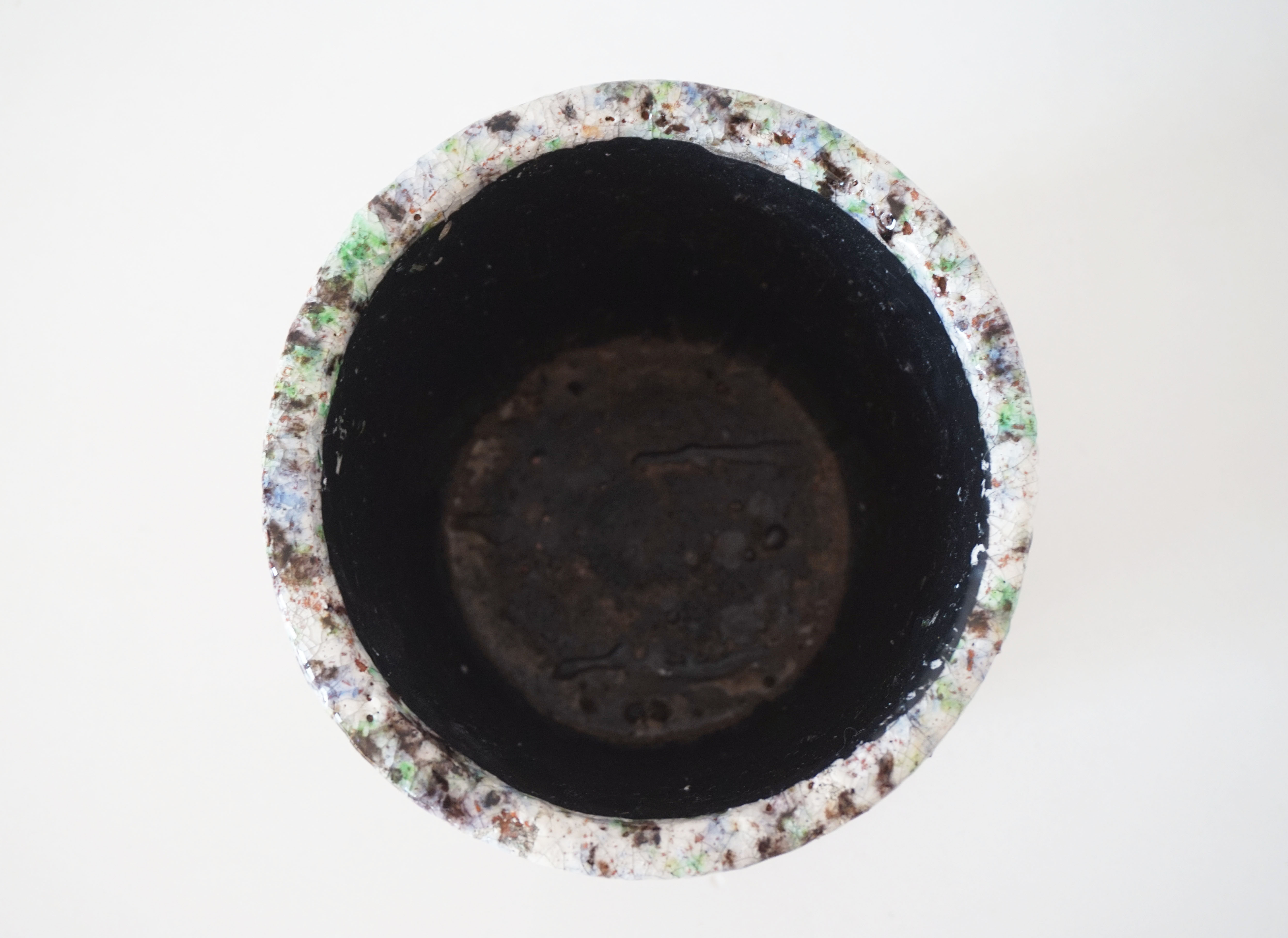 Purple ceramic pot cover