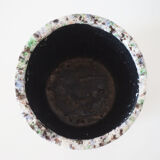 Purple ceramic pot cover