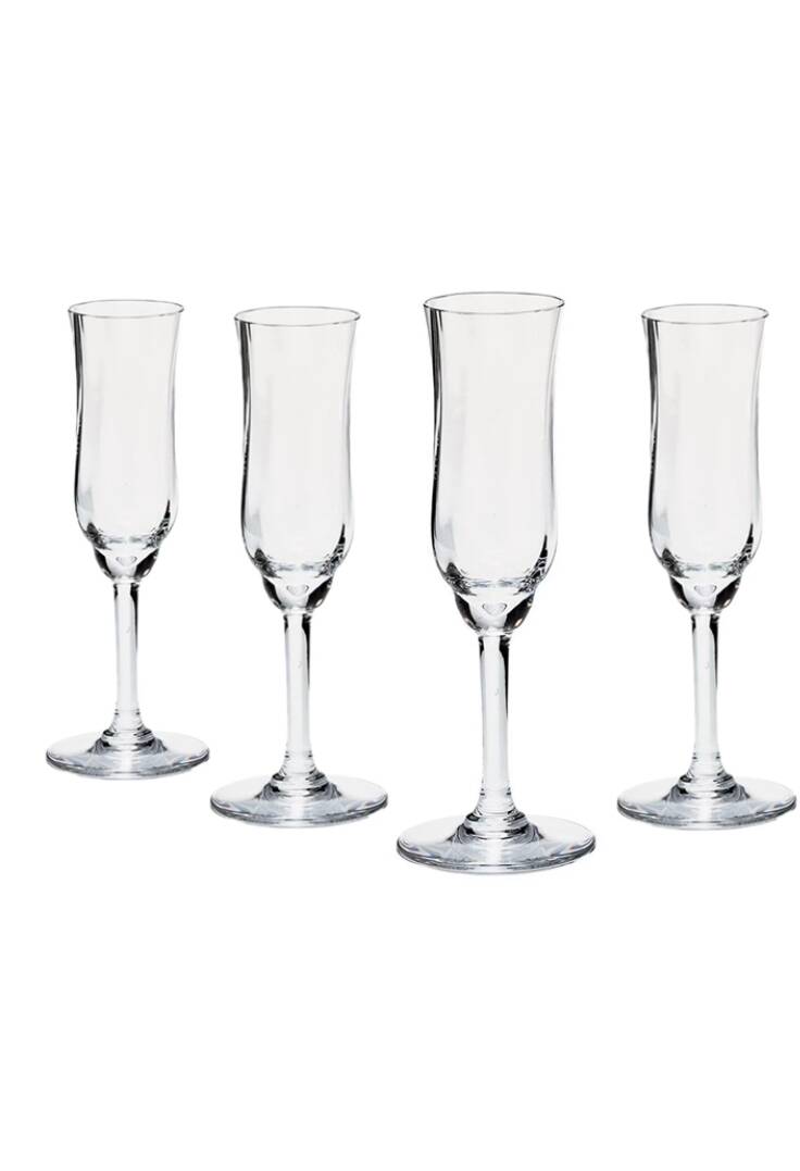 4 Baccarat crystal champagne flutes, Capri model
