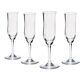 4 Baccarat crystal champagne flutes, Capri model