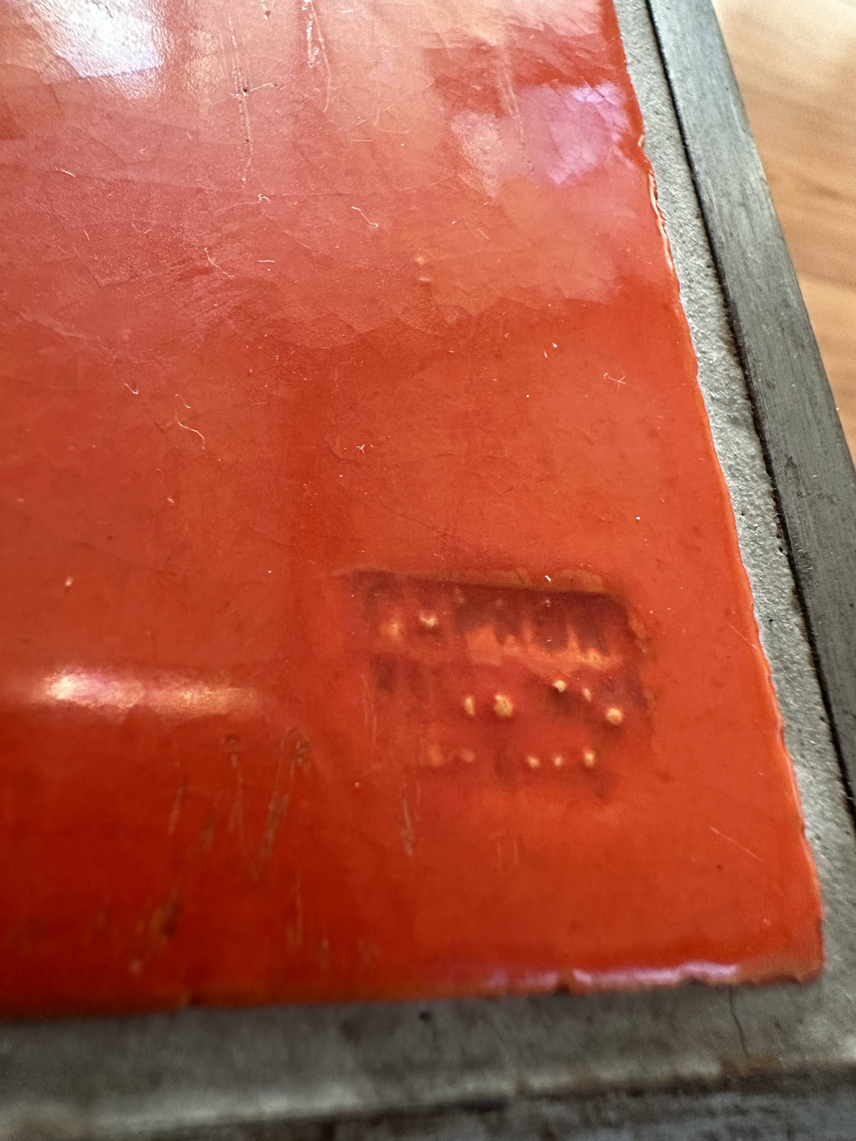 Coffee table end of sofa Roger Capron and Jean Derval ceramic 70s sun model