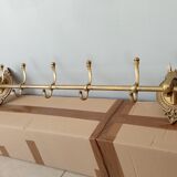 Coat rack in solid brass gilded 50s