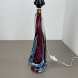 Large 41cm sommerso murano glass flavio poli attr. table light, italy, 1960s