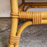 Commode en rotin vintage