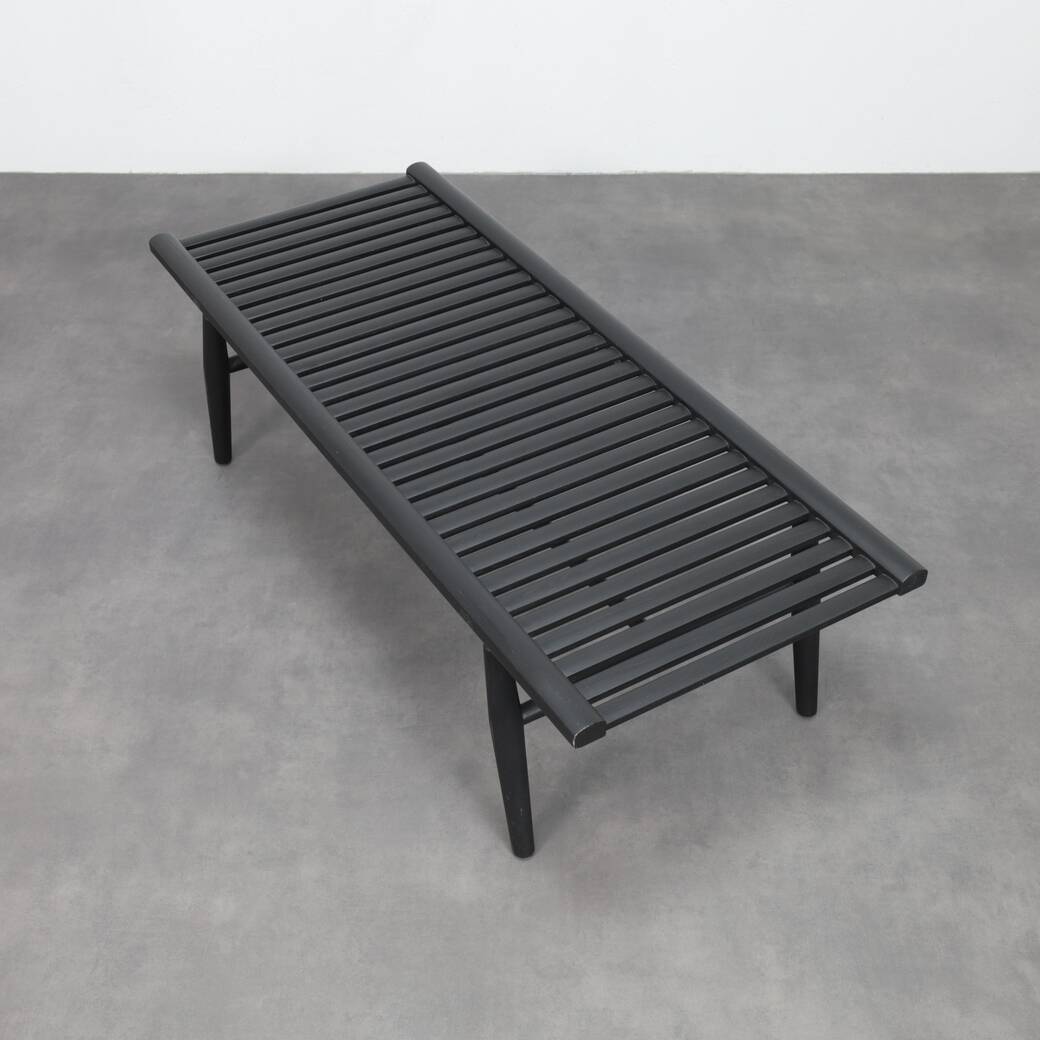Contemporary slatted wood bench by Stellar Works, 2000s