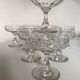 Set of 10 glasses of champagne 1870 in crystal ringing with flat ribs