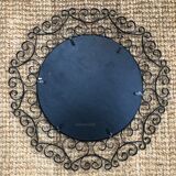 Miroir Chaty Vallauris en fer forgé noir 47cm