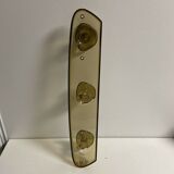 Vintage wall coat holder 70s 3 hooks in smoked plastic