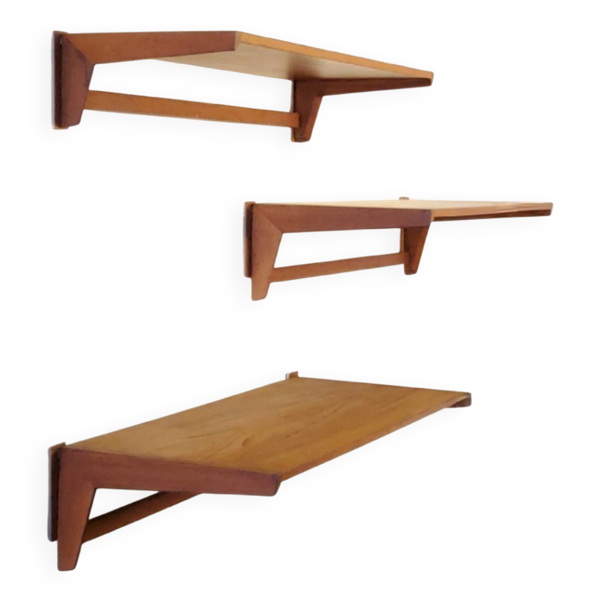 Floating wall shelves by Kai Kristiansen, Denmark, 1960s