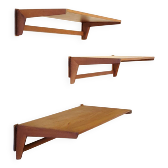 Floating wall shelves by Kai Kristiansen, Denmark, 1960s