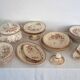 11 flat plates Terre De Fer Gien model Mai circa 1900