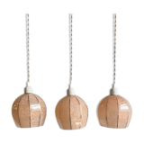 Pink and silver opaline globe hanging