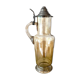 Vintage glass and tin jug