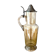 Vintage glass and tin jug