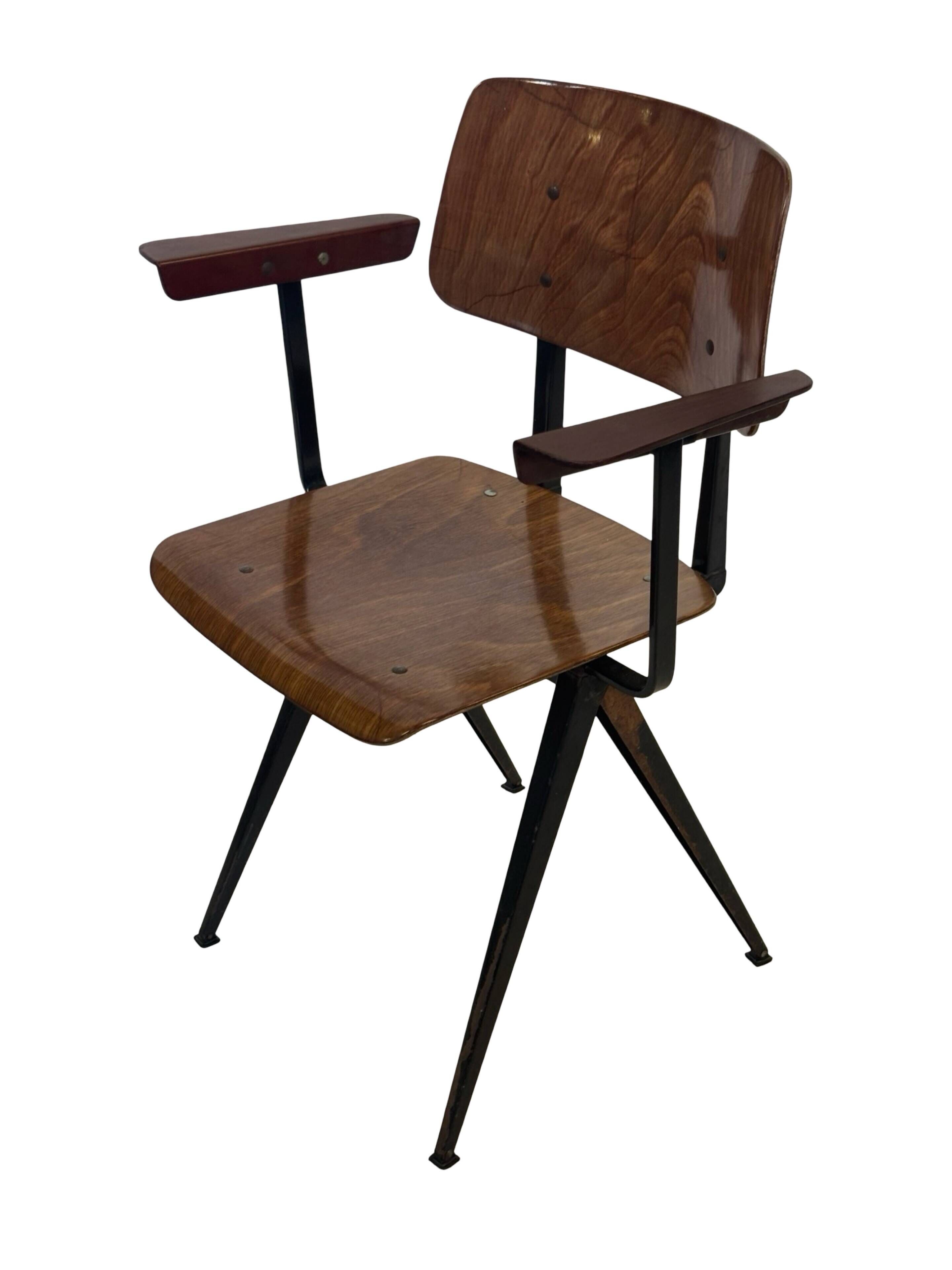 Vintage Galvanitas S16 chair with armrests, 1960 Netherlands Design