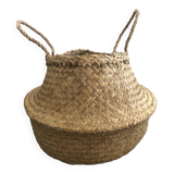 Woven wicker basket