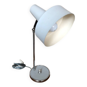 Ancienne Lampe Articulée 70’s Métal Gris & Chromé Vintage