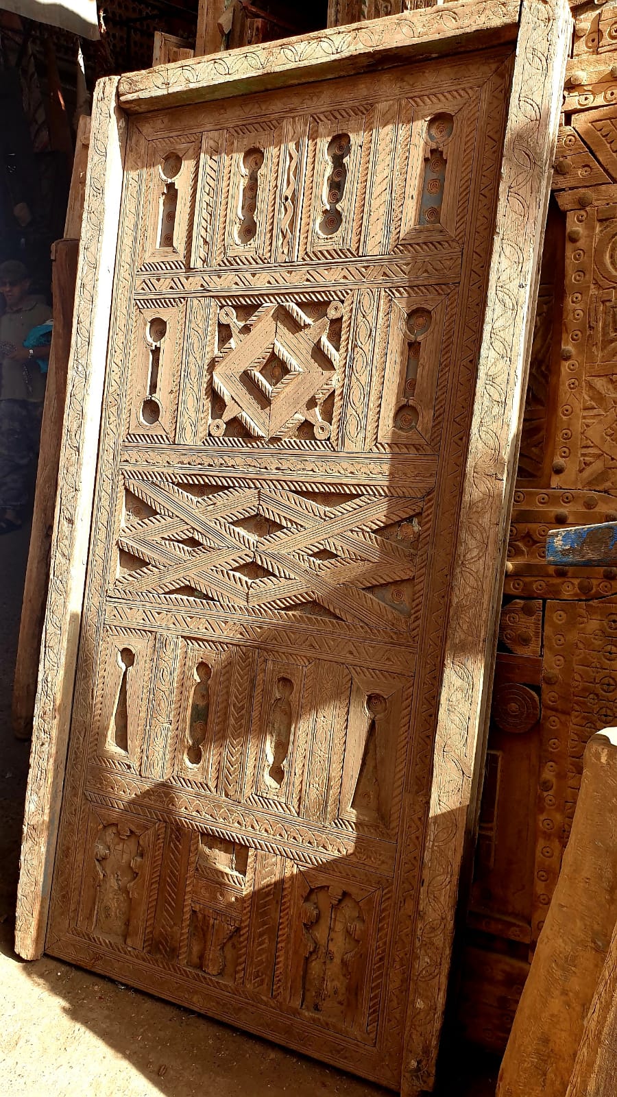 Ancient carved Berber door