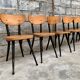 Série de 6 chaises bistrot estampillées Baumann