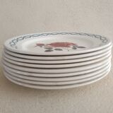 9 plates earth of iron Digoin Sarreguemines