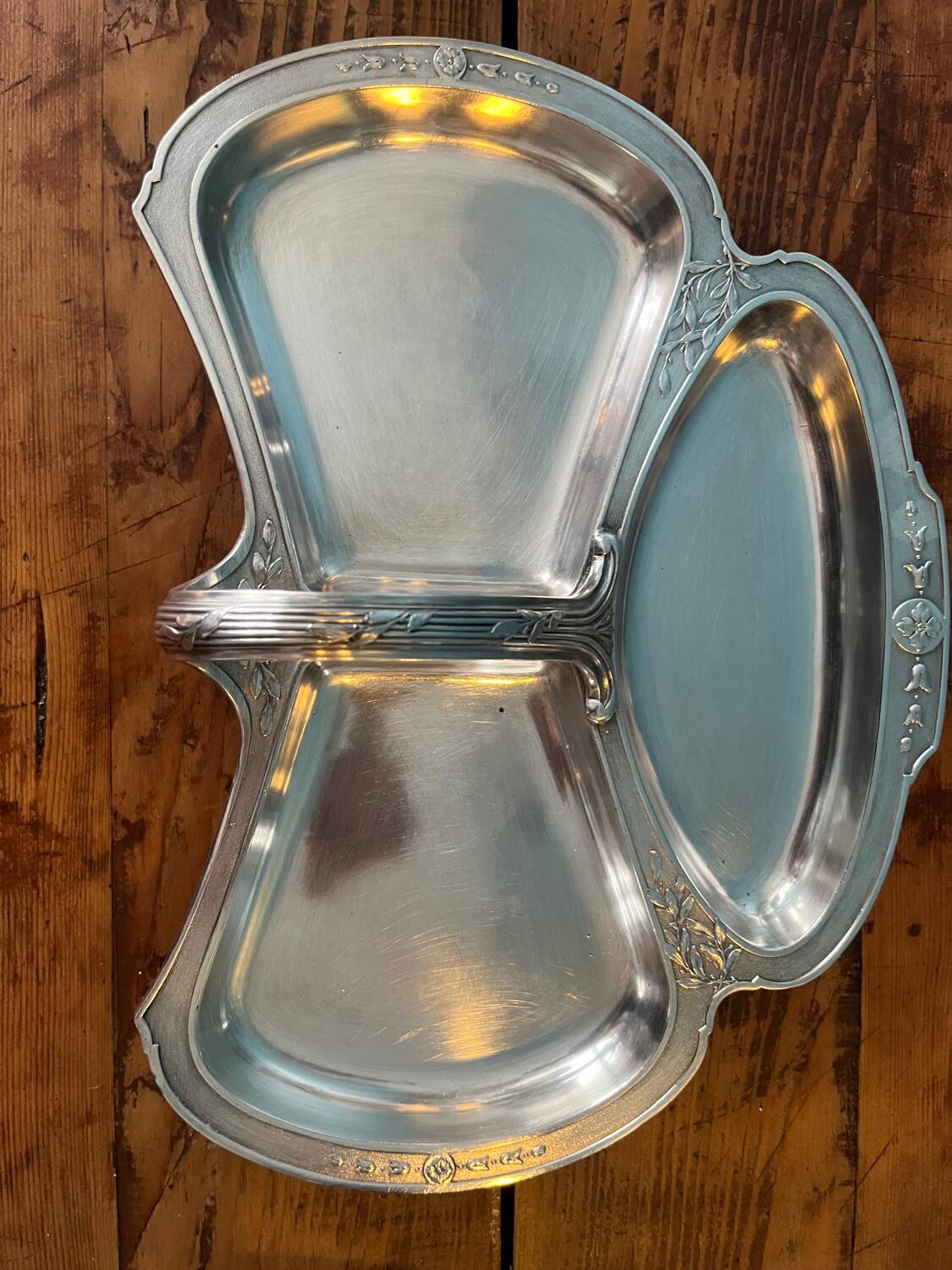 Tray, display in silver metal gallia for Christofle